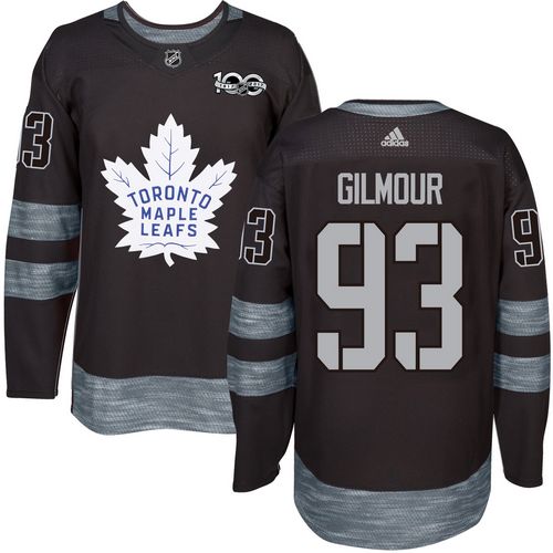 Adidas Maple Leafs #93 Doug Gilmour Black 1917-100th Anniversary Stitched NHL Jersey - Click Image to Close